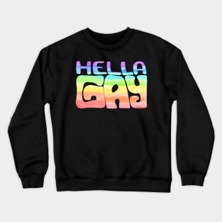 hella gay-watercolor Crewneck Sweatshirt